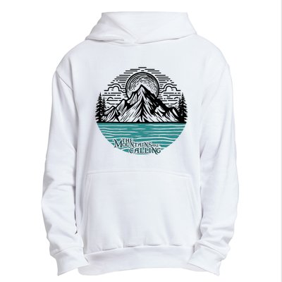 Mountains Are Calling Outdoor Adventure Graphic Urban Pullover Hoodie