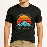 Mountains Are Calling I Must Go 70s 80s Sun Vintage Retro Performance Shirt