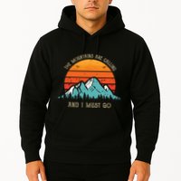 Mountains Are Calling I Must Go 70s 80s Sun Vintage Retro Hoodie