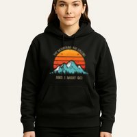 Mountains Are Calling I Must Go 70s 80s Sun Vintage Retro Hoodie