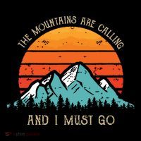 Mountains Are Calling I Must Go 70s 80s Sun Vintage Retro Hoodie