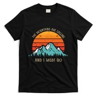 Mountains Are Calling I Must Go 70s 80s Sun Vintage Retro T-Shirt