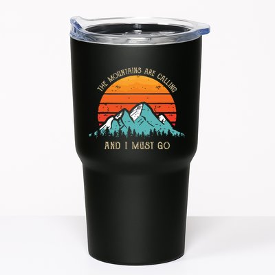 Mountains Are Calling I Must Go 70s 80s Sun Vintage Retro Tumbler