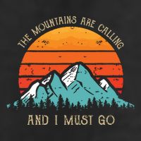 Mountains Are Calling I Must Go 70s 80s Sun Vintage Retro Golf Towel