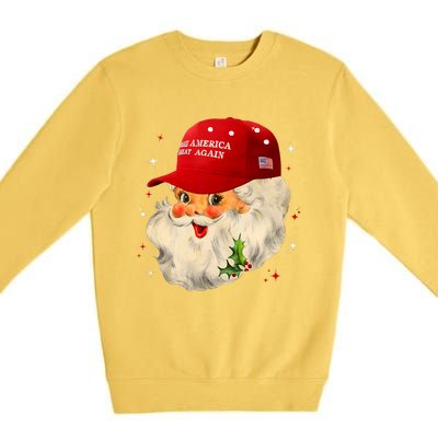 Make A Christmas Great Again Funny Xmas Trump Santa Pajamas Premium Crewneck Sweatshirt