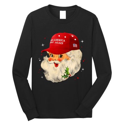 Make A Christmas Great Again Funny Xmas Trump Santa Pajamas Long Sleeve Shirt