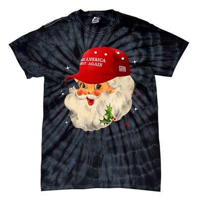 Make A Christmas Great Again Funny Xmas Trump Santa Pajamas Tie-Dye T-Shirt