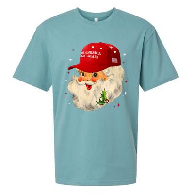 Make A Christmas Great Again Funny Xmas Trump Santa Pajamas Sueded Cloud Jersey T-Shirt