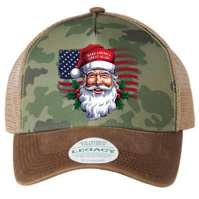 Make A Christmas Great Again Xmas Trump Maga Pajamas Santa Legacy Tie Dye Trucker Hat