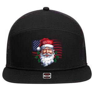 Make A Christmas Great Again Xmas Trump Maga Pajamas Santa 7 Panel Mesh Trucker Snapback Hat