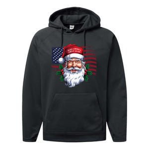 Make A Christmas Great Again Xmas Trump Maga Pajamas Santa Performance Fleece Hoodie