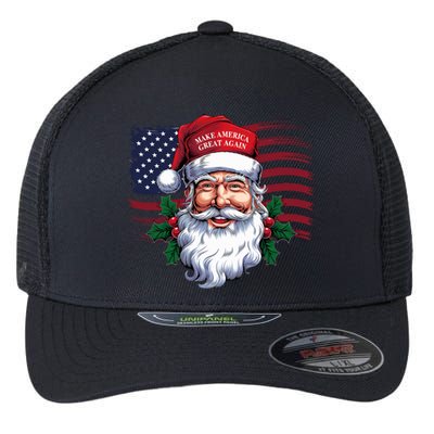 Make A Christmas Great Again Xmas Trump Maga Pajamas Santa Flexfit Unipanel Trucker Cap