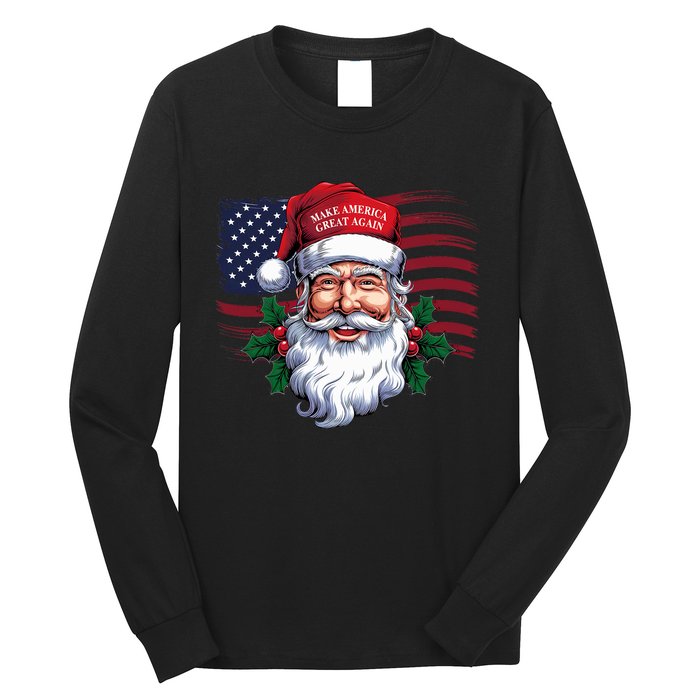 Make A Christmas Great Again Xmas Trump Maga Pajamas Santa Long Sleeve Shirt