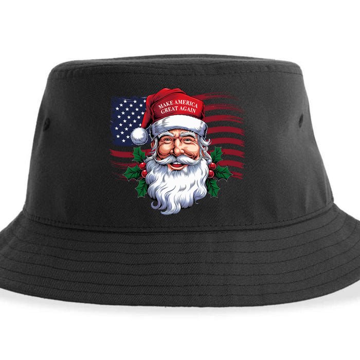 Make A Christmas Great Again Xmas Trump Maga Pajamas Santa Sustainable Bucket Hat