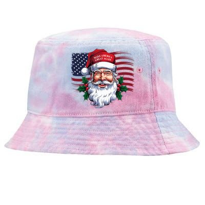 Make A Christmas Great Again Xmas Trump Maga Pajamas Santa Tie-Dyed Bucket Hat