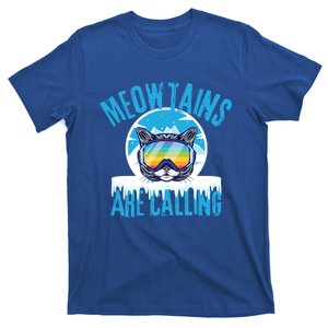 Meowtains Are Calling Funny Ski Cat Lovers Lgbtq Skiing Gift T-Shirt