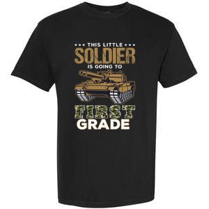 Military Army Camo Tanks First Grade Back To School Garment-Dyed Heavyweight T-Shirt