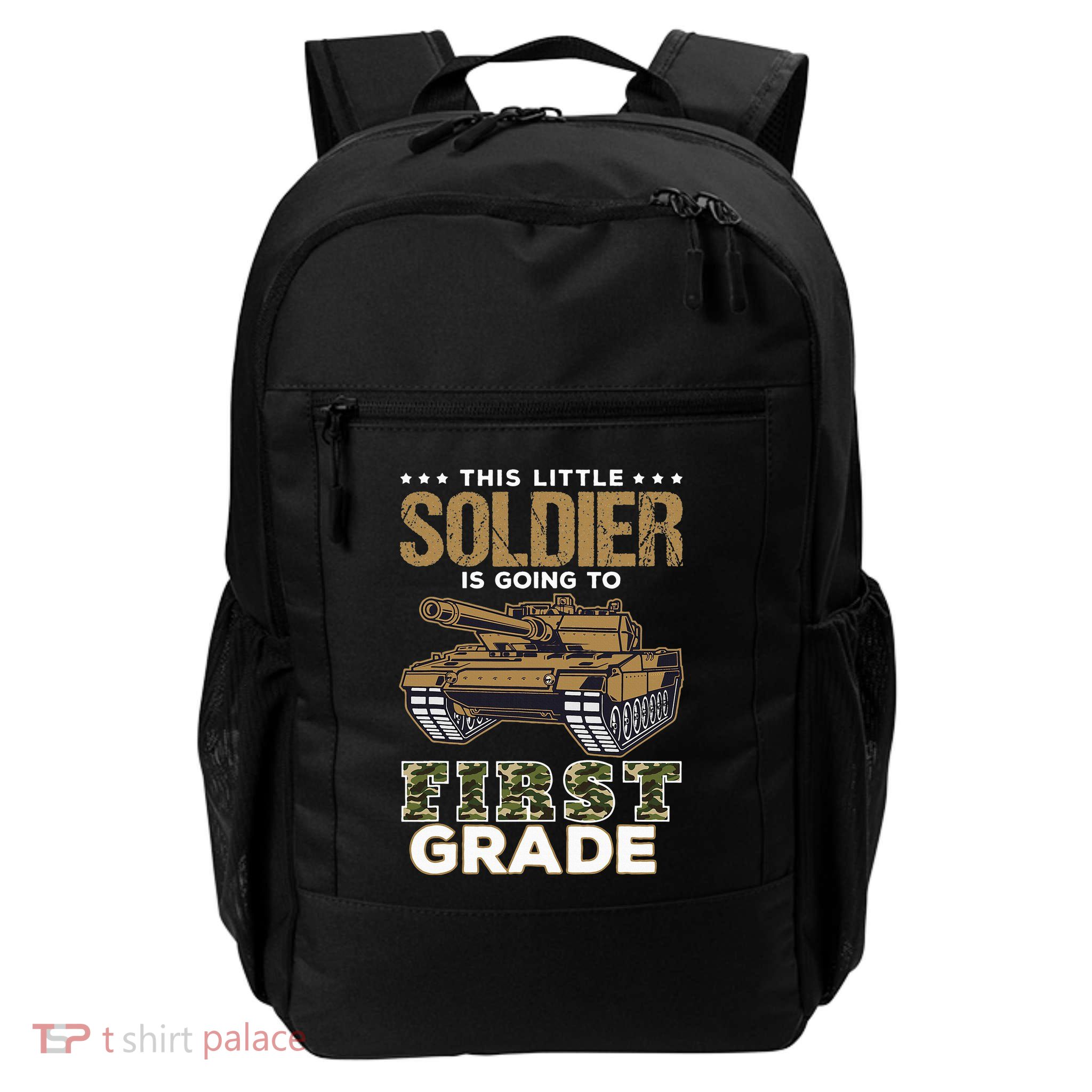 Military Army Camo Tanks First Grade Back To School Daily Commute Backpack