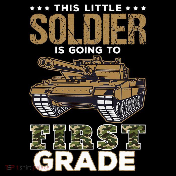 Military Army Camo Tanks First Grade Back To School Button