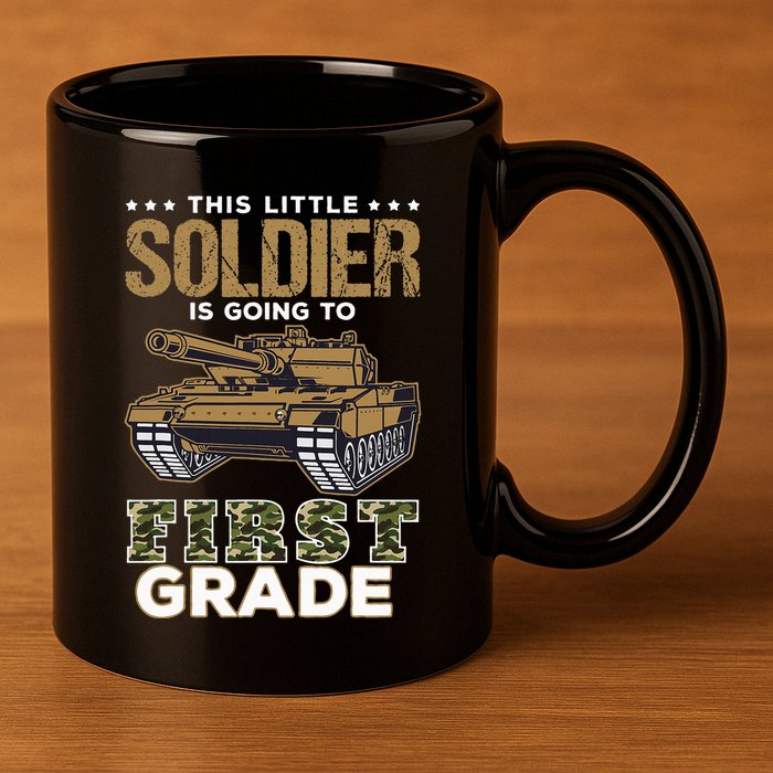 Military Army Camo Tanks First Grade Back To School 11oz C Handle Ceramic Mug