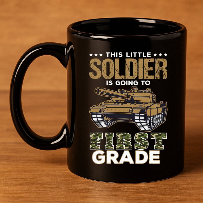 Military Army Camo Tanks First Grade Back To School 11oz C Handle Ceramic Mug