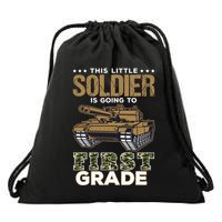 Military Army Camo Tanks First Grade Back To School Drawstring Bag