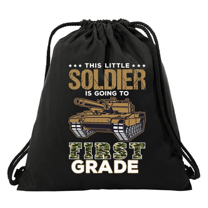Military Army Camo Tanks First Grade Back To School Drawstring Bag