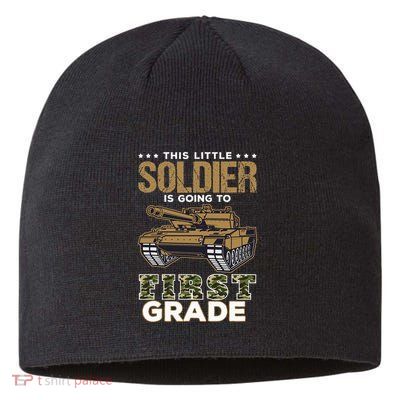 Military Army Camo Tanks First Grade Back To School Sustainable Beanie