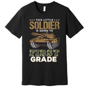 Military Army Camo Tanks First Grade Back To School Premium T-Shirt