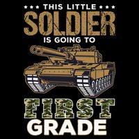 Military Army Camo Tanks First Grade Back To School Baby Bodysuit
