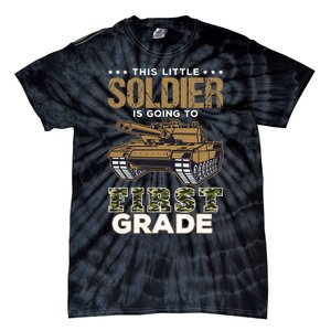 Military Army Camo Tanks First Grade Back To School Tie-Dye T-Shirt