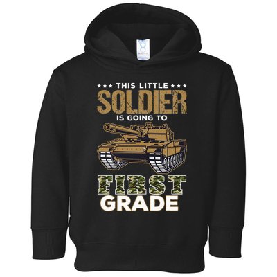 Military Army Camo Tanks First Grade Back To School Toddler Hoodie