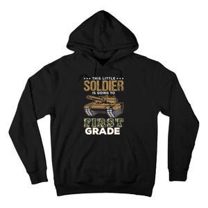 Military Army Camo Tanks First Grade Back To School Tall Hoodie