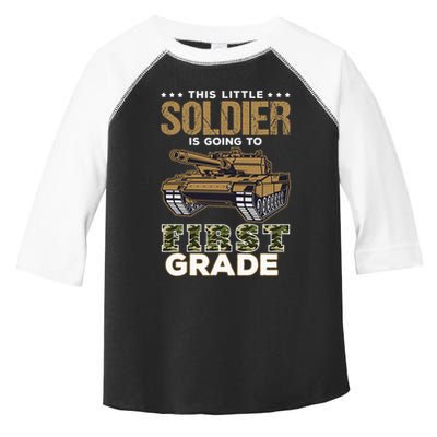 Military Army Camo Tanks First Grade Back To School Toddler Fine Jersey T-Shirt