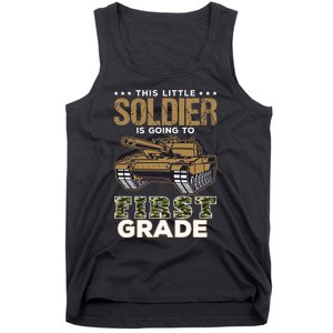 Military Army Camo Tanks First Grade Back To School Tank Top