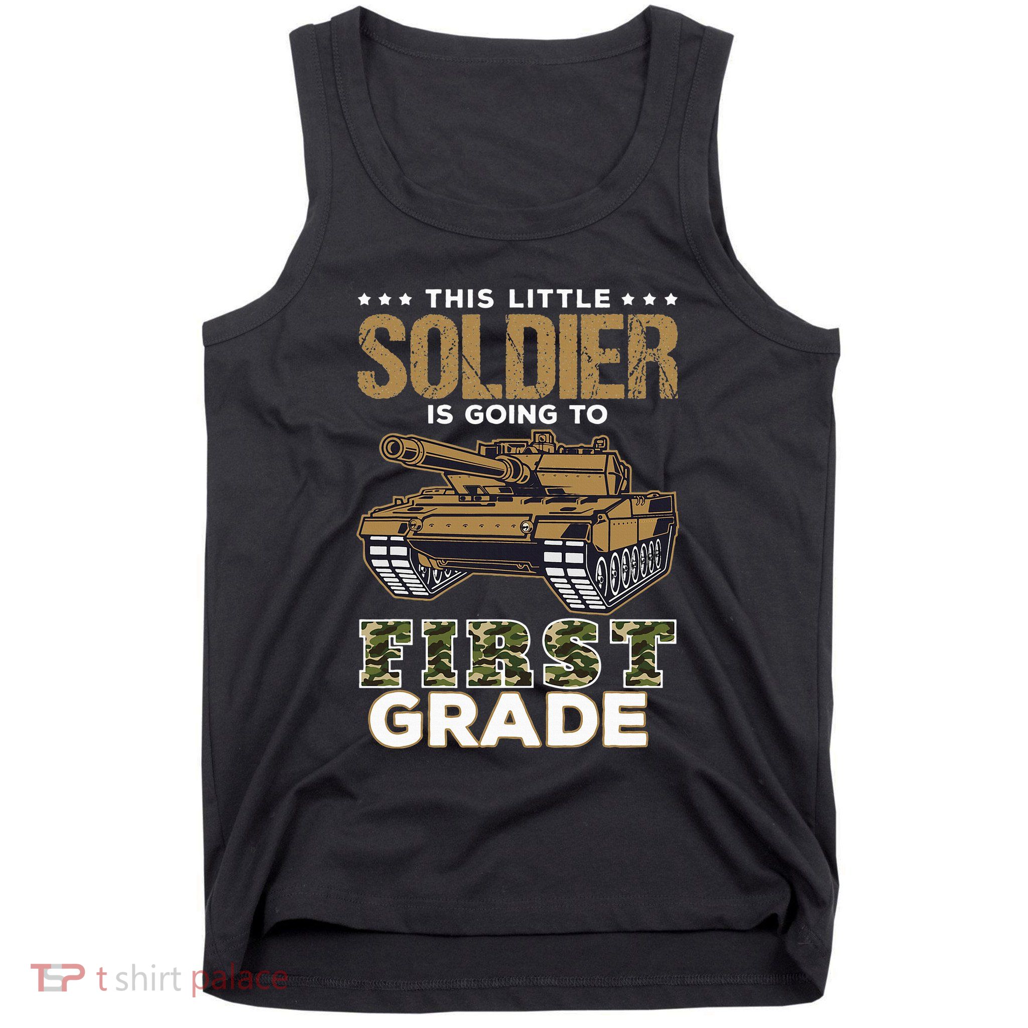 Military Army Camo Tanks First Grade Back To School Tank Top