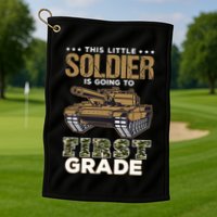 Military Army Camo Tanks First Grade Back To School Golf Towel