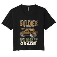 Military Army Camo Tanks First Grade Back To School Women's Crop Top Tee