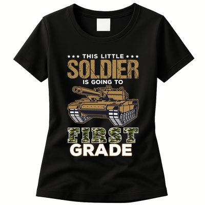 Military Army Camo Tanks First Grade Back To School Womens T-Shirt