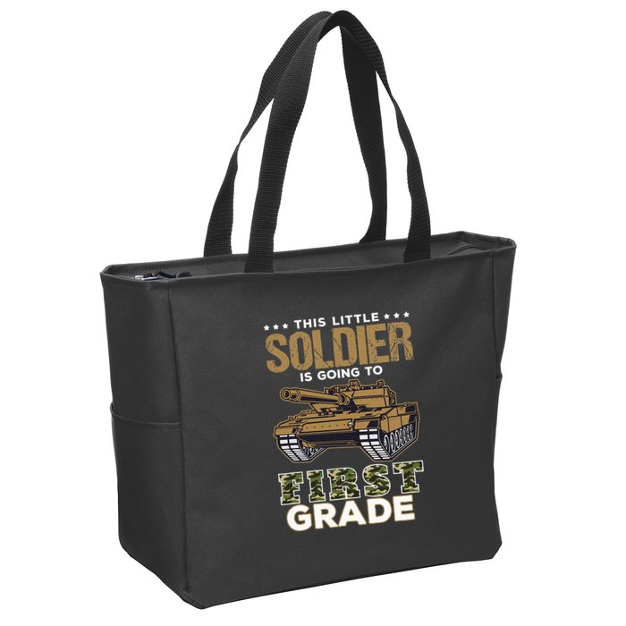 Military Army Camo Tanks First Grade Back To School Zip Tote Bag