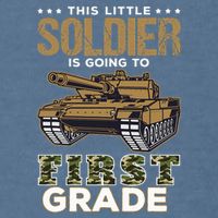 Military Army Camo Tanks First Grade Back To School Garment-Dyed Sweatshirt