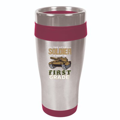 Military Army Camo Tanks First Grade Back To School 16oz Travel Tumbler