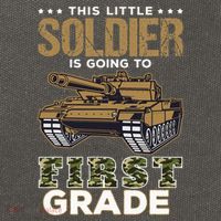 Military Army Camo Tanks First Grade Back To School Cotton Canvas Backpack