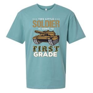 Military Army Camo Tanks First Grade Back To School Sueded Cloud Jersey T-Shirt