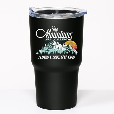 Mountains Are Calling & I Must Go Retro Vintage Tumbler