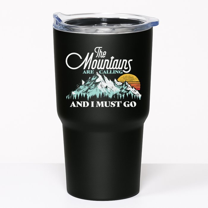 Mountains Are Calling & I Must Go Retro Vintage Tumbler