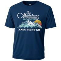 Mountains Are Calling & I Must Go Retro Vintage Performance Shirt