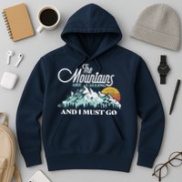 Mountains Are Calling & I Must Go Retro Vintage Hoodie