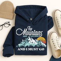 Mountains Are Calling & I Must Go Retro Vintage Hoodie