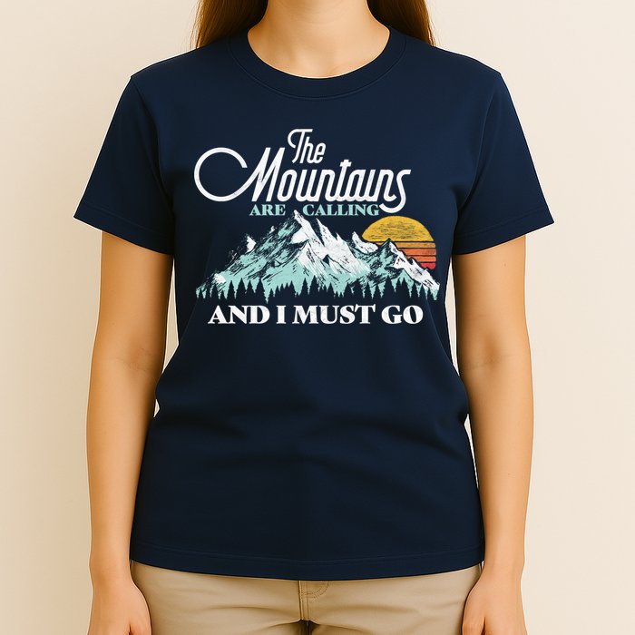 Mountains Are Calling & I Must Go Retro Vintage T-Shirt